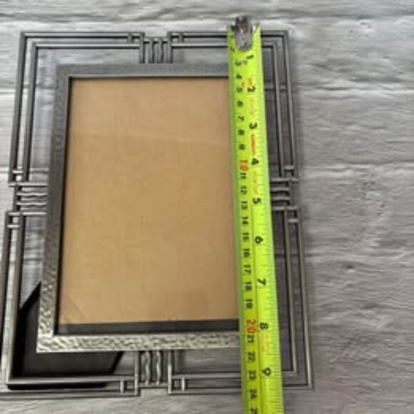 Vintage Wilton Industries Metal Pewter Art Deco Geometric Style Photo Frame - Picture 7 of 11